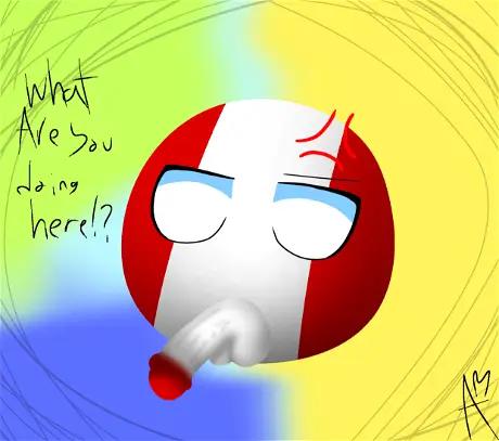 ashi_tema balls countryballs looking_at_viewer penis polandball tagme waddling_head