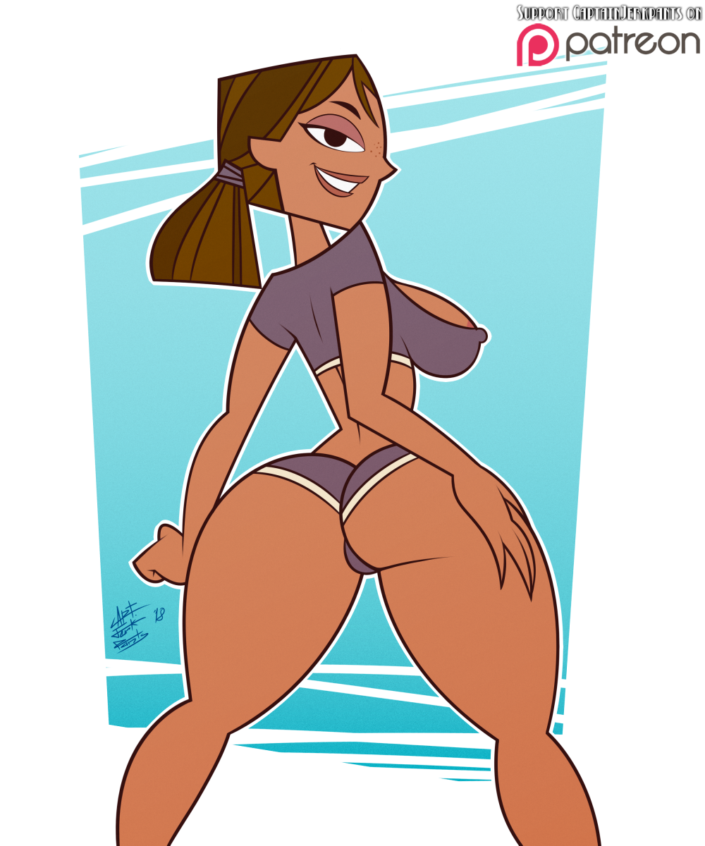 big_breasts breasts brown_hair busty captainjerkpants courtney_(tdi) female female_focus female_only hourglass_figure pinup pinup_pose short_hair tagme total_drama_island wide_hips