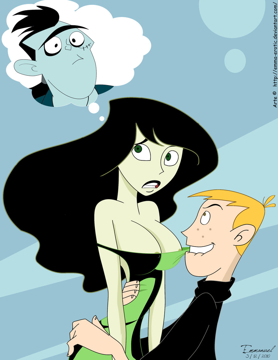 disney dr._drakken emma_erotic female human kim_possible large_breasts male ron_stoppable shego straight straight_hair tagme undressing