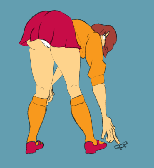 bent_over clothed female mystery_inc scooby-doo velma_dinkley