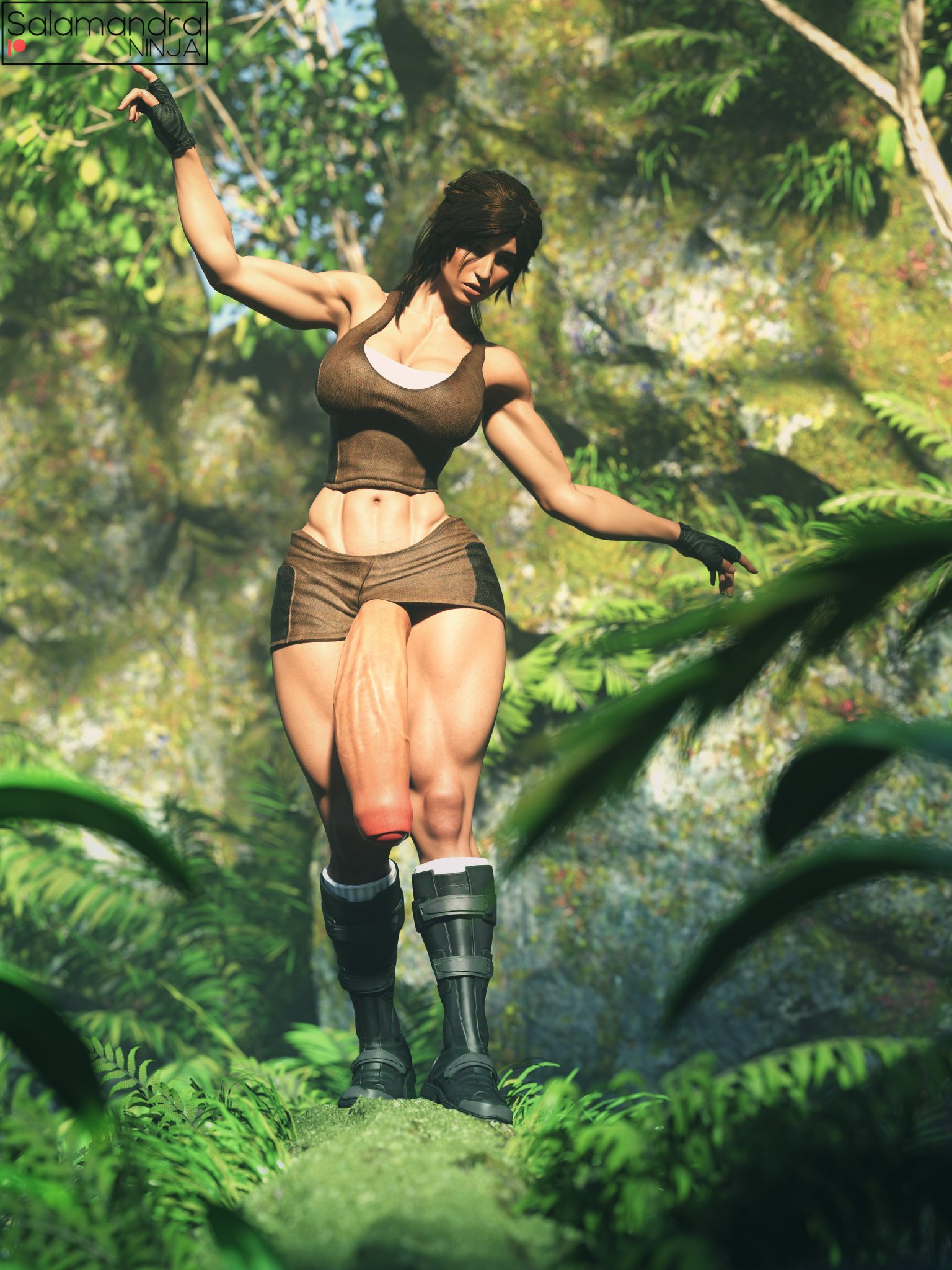 1futa, 3d, ass, balls, big ass, big breasts, breasts, bust, busty, casual, chest, clothing, crystal dynamics, curvaceous, curvy, curvy figure, dickgirl, digital media (artwork), eidos, flaccid, footwear, futa only, futanari, handwear, hips, hourglass figure, huge ass, huge breasts, human, hyper, hyper balls, hyper penis, intersex, lara croft, lara croft (survivor), large ass, large breasts, legs, light skin, light-skinned futa, mature, muscular, muscular futa, pale skin, penis, penis out, penis through leghole, salamandraninja, slim waist, solo, thick, thick hips, thick legs, thick thighs, thighs, tomb raider, tomb raider (survivor), top heavy, voluptuous, voluptuous futa, waist, wide hips