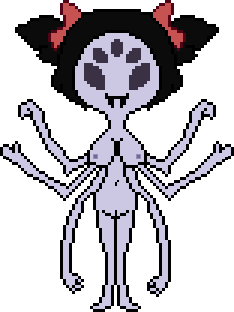 1girls 2d 5_eyes 6_arms accurate_art_style alternate_version_available breasts color j_d_ monster_girl muffet nipples pussy self_upload spider_girl sprite tagme transparent_background twintails undertale undertale_(series)