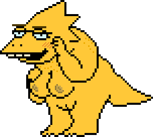 1girls 2d 2d_(artwork) accurate_art_style alphys alternate_version_available barefoot big_breasts blush breasts color fondling_breast glasses j_d_ monster_girl naked nipples nude pixel_art pussy sprite tagme transparent_background undertale undertale_(series) yellow_body