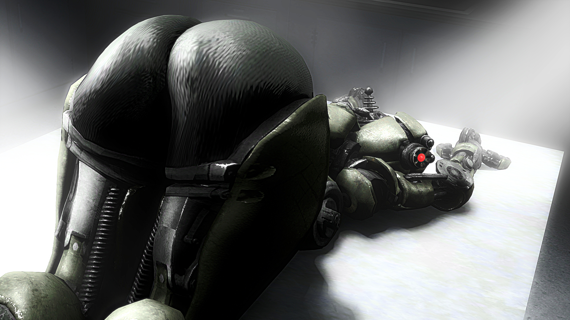 3d, ass, assaultron, big ass, fallout, female, female only, huge ass, robot girl, saimon, source filmmaker, thick thighs, video games