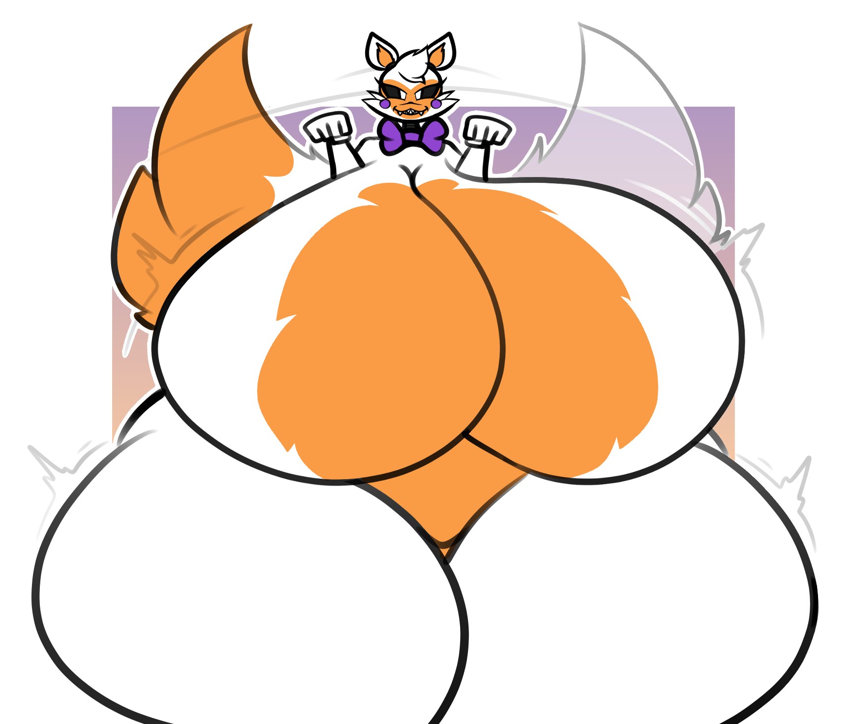ass, ass bigger than head, breasts, breasts bigger than head, female, female only, five nights at freddy's, five nights at freddy's: sister location, hyper ass, hyper breasts, lolbit (fnaf), nippleless, nude, puffster3, robot, robot girl