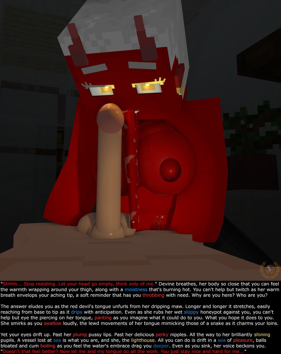 1boy 1girls 3d bedroom big_breasts demon_girl devine_(story_galory) earrings erect_nipples erect_penis female horny_female human_male humanoid humanoid_penis licking_penis looking_at_viewer male mine-imator minecraft nude_female nude_male open_mouth outside pointy_ears red_body red_horns story_galory tagme tongue_out tonguejob wet_pussy white_hair yellow_eyes you