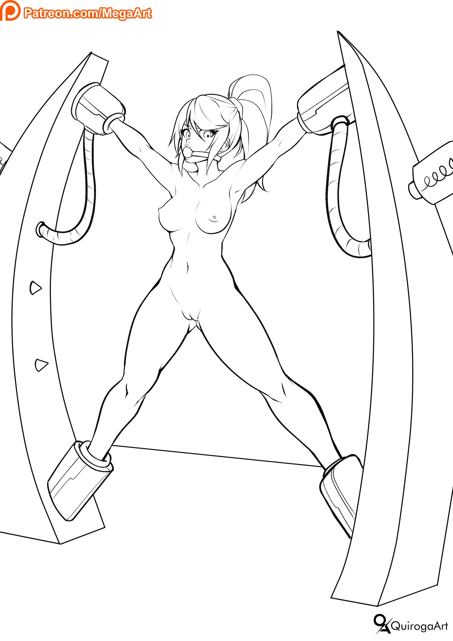 1girls, athletic, athletic female, bad end, ball gag, black and white, bondage, bound, captured, captured heroine, completely nude, damsel in distress, defeated, defeated heroine, defiant, defiant sub, domination, dungeon, enslaved, female, female focus, female only, femsub, forced, forced exposure, forced submission, frustrated, gag, gagged, game over, helpless, humiliation, kidnapped, metroid, monochrome, nintendo, nude, nude female, restrained, samus aran, scared, sex slave, sketch, slave, slave girl, slave samus, sole female, solo, solo female, submissive, submissive female, suspension, trapped, unhappy, unhappy female, worried, zero suit samus