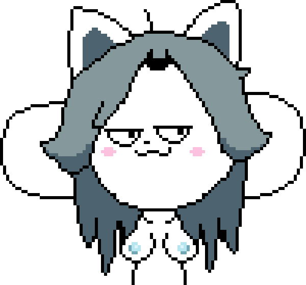 1girls 2022 2d accurate_art_style blue_nipples blush breasts cat_ears collarbone color female grey_hair j_d_ monster_girl nipples pixel_art self_upload smirk tagme temmie temmie_(undertale) undertale undertale_(series) video_game_character white_body