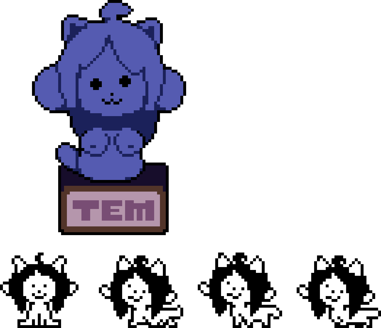 2d accurate_art_style color female j_d_ nude pixel_art sprite sprite_sheet statue tagme temmie temmie_(undertale) transparent_background undertale undertale_(series)