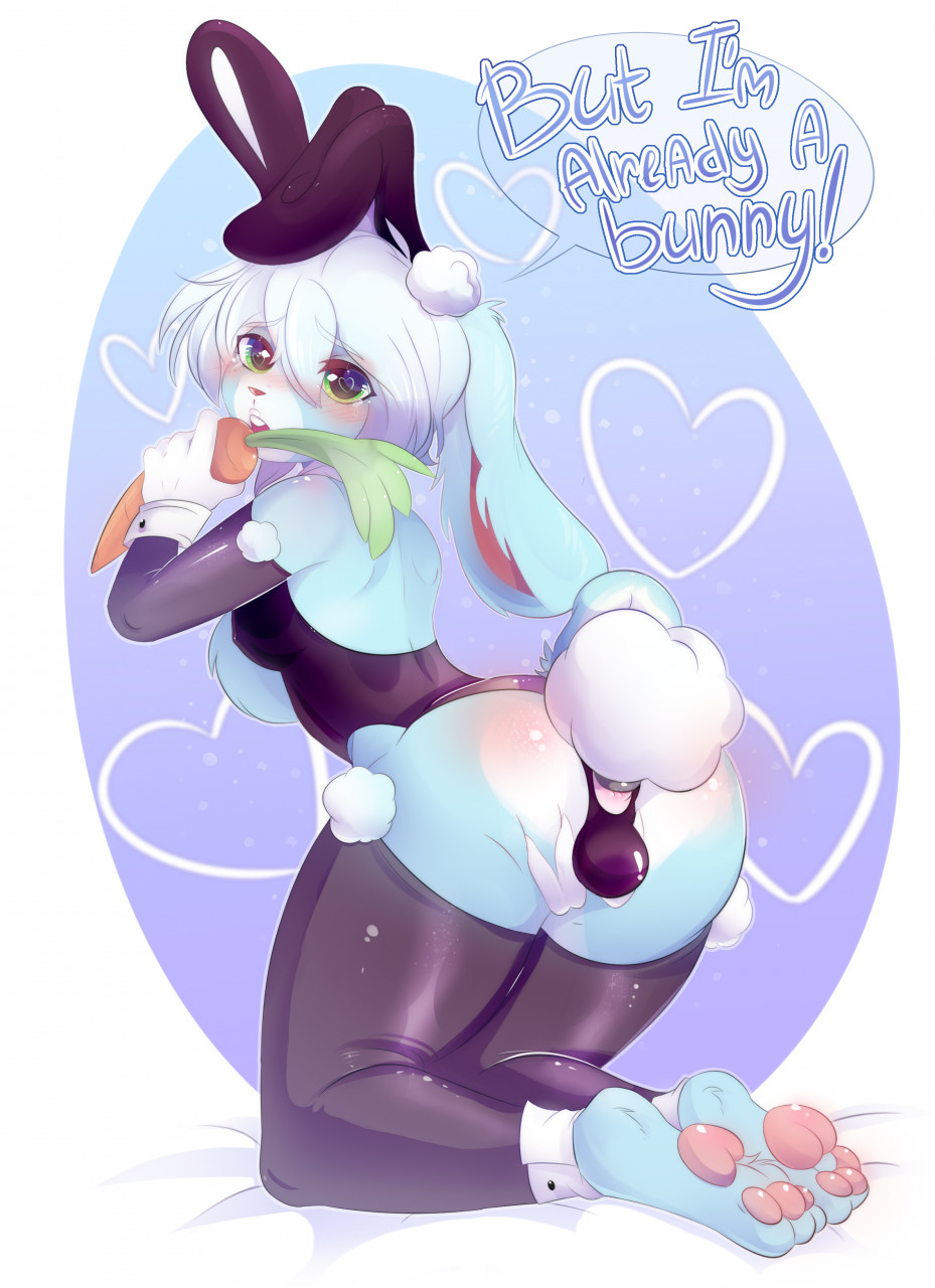 anthro ass bunny_costume bunnycostume clothing costume curvaceous curvy_figure digital_media_(artwork) fetish furry girly gloves handwear hi_res invalid_tag lagomorph legwear leporid male mammal miumyara nude playboy plug rabbit sex solo stockings thick_thighs thigh_highs voluptuous