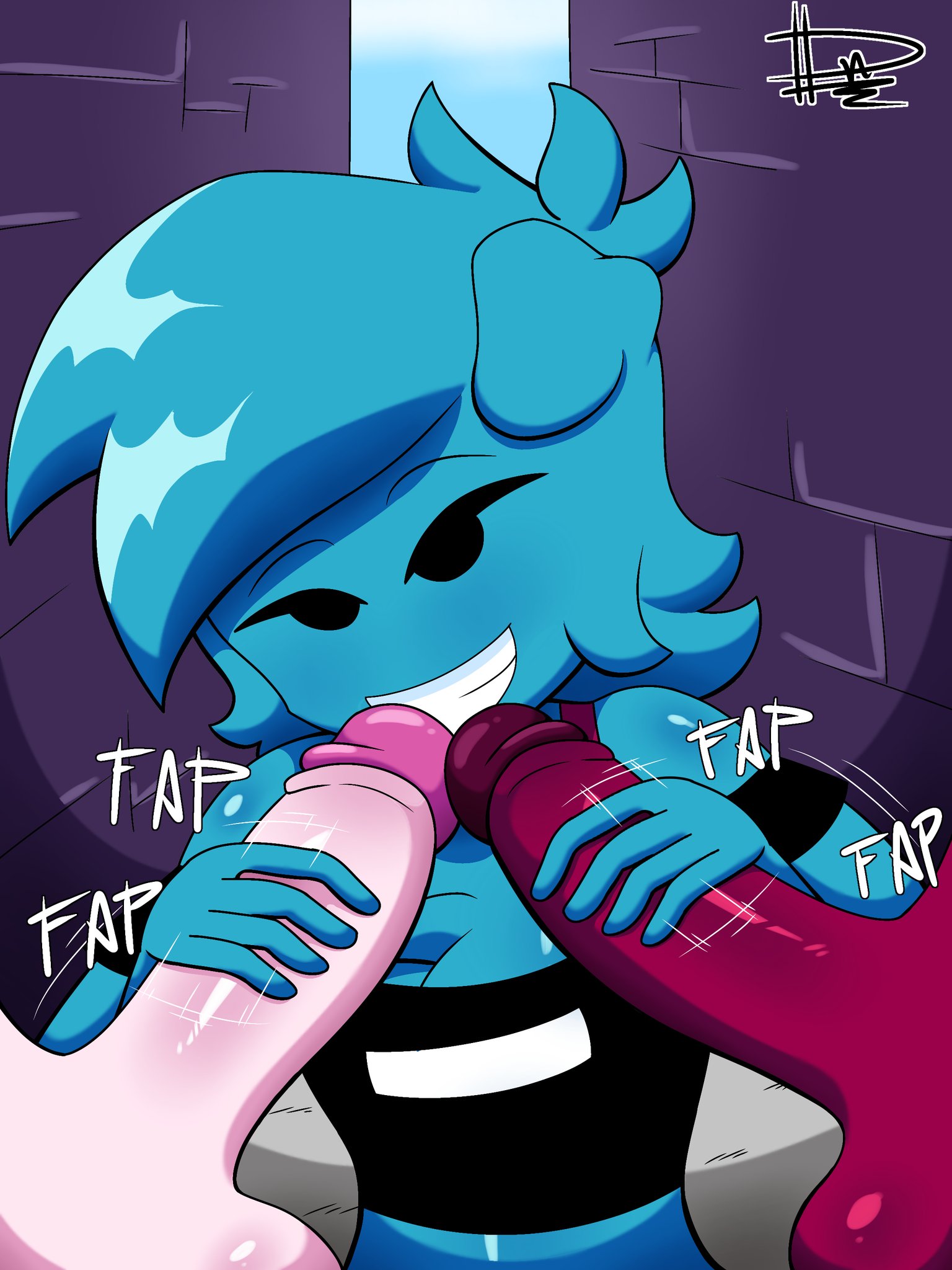 1boy, 2futas, 2girls, before sex, boyfriend (friday night funkin), dn28 art, fapping, female, femboy, femboy on futa, friday night funkin, futanari, girlfriend (friday night funkin), intersex, male, male/male, masturbation, minus bf (blue) (iagoanims), minus gf (iagoanims), sarvente (dokki.doodlez)