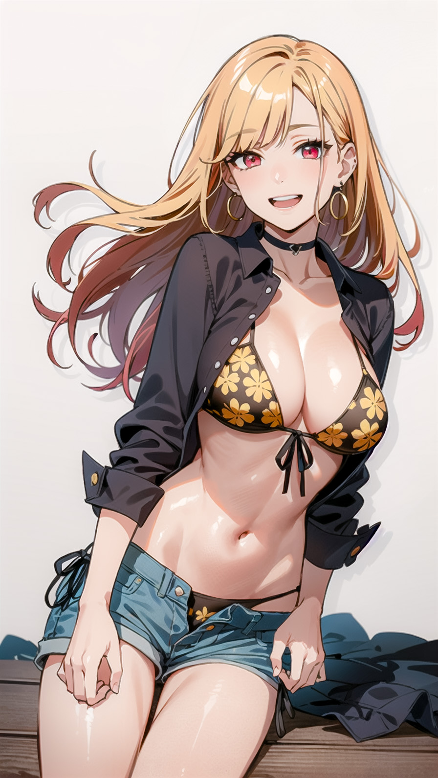 ai generated, akatukistyle228, breasts, female, female only, kitagawa marin, looking at viewer, open mouth, solo, sono bisque doll wa koi wo suru, tagme