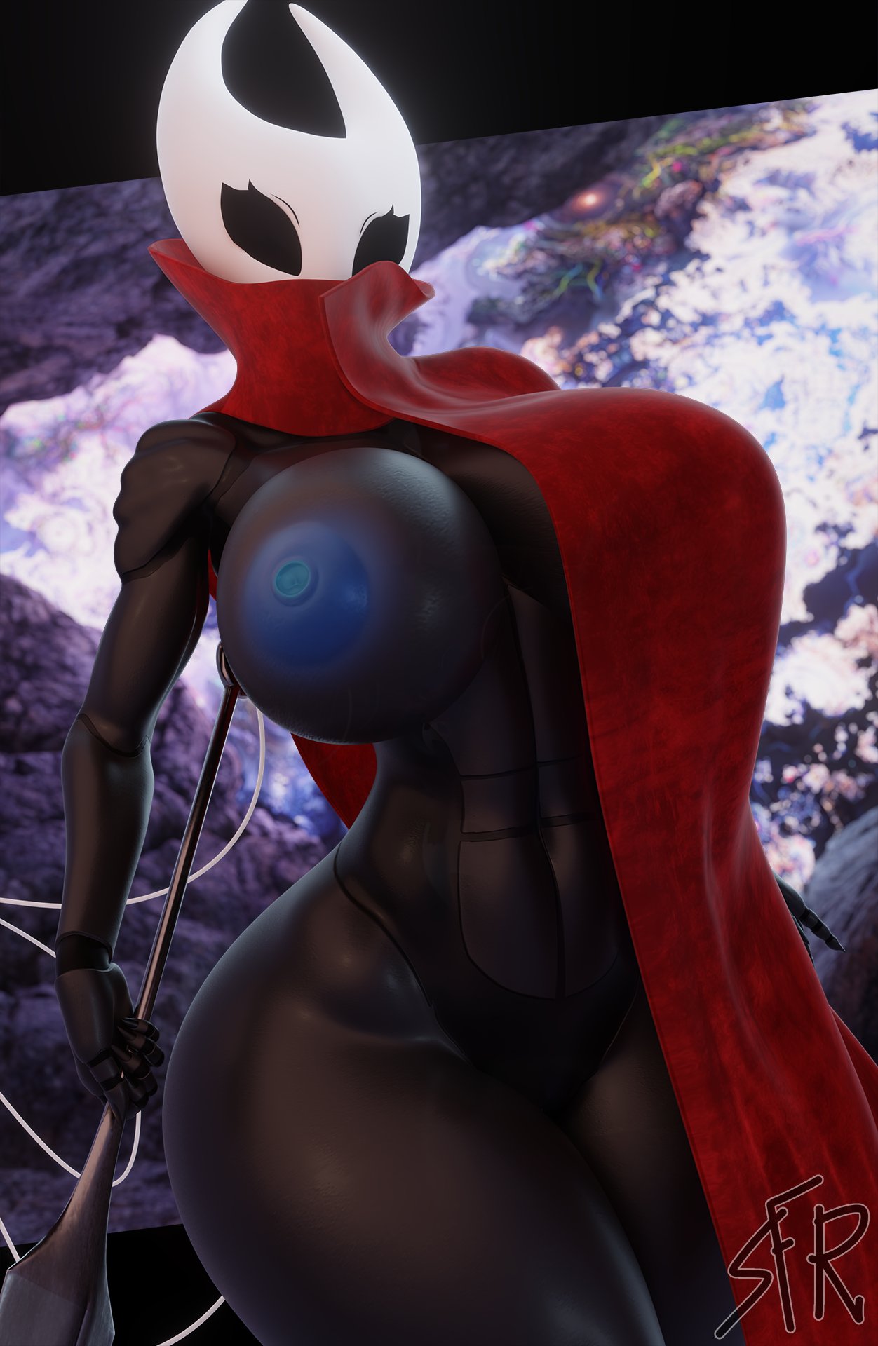 1girls, 3d, 3d (artwork), anthro, areola, ass, big areola, big ass, big breasts, big nipples, big thighs, blush, breasts, butt, female, gigantic ass, gigantic breasts, gigantic thighs, hollow knight, hornet (hollow knight), huge areola, huge ass, huge breasts, huge nipples, huge thighs, insect girl, insects, looking at viewer, nipples, pussy, sfrogue, tagme, thick thighs, thighs