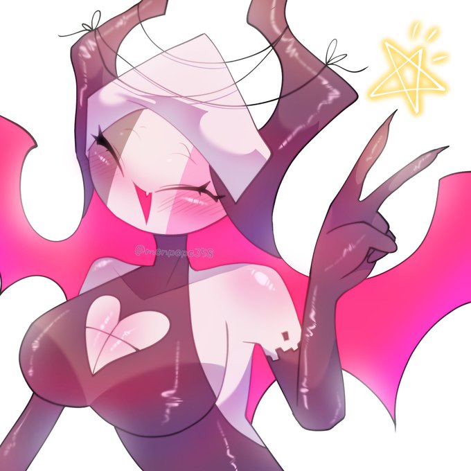 demon, demon girl, female, friday night funkin, friday night funkin mod, happy, monpopo358, sarvente (dokki.doodlez), tagme
