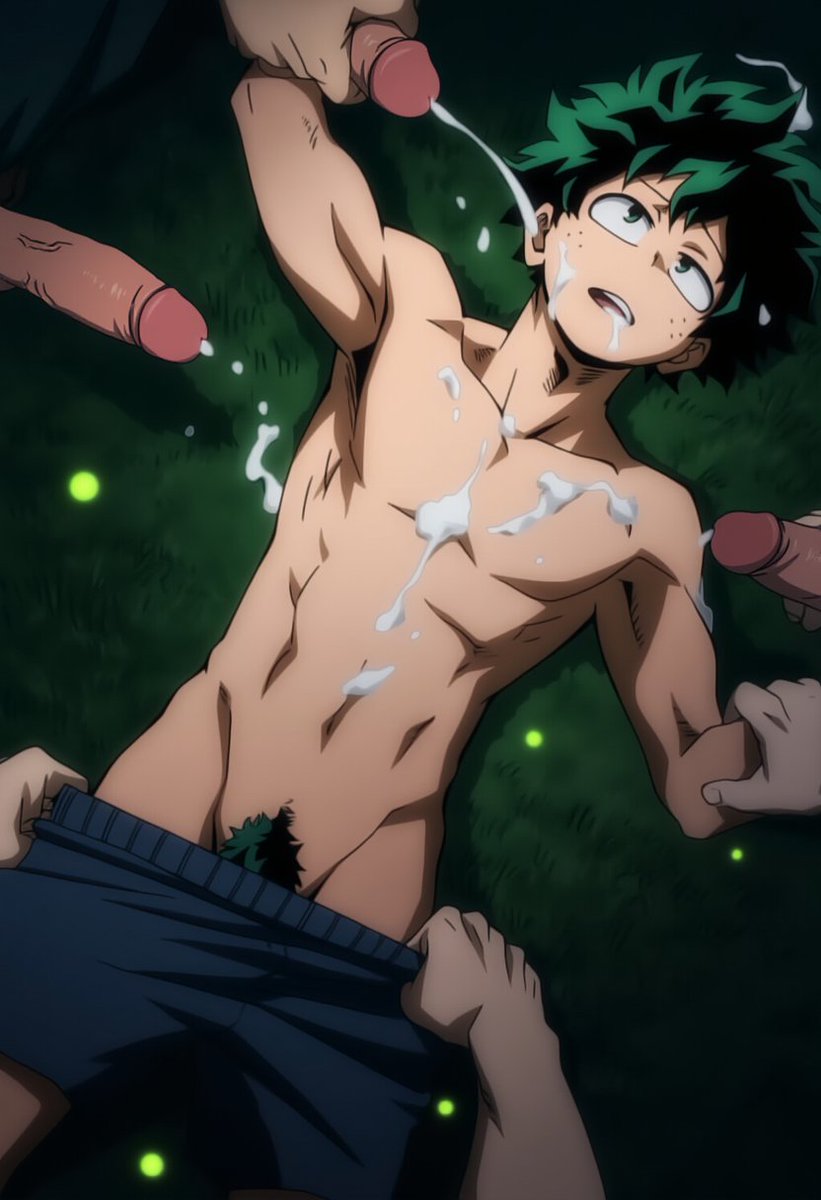 ai generated, boku no hero academia, gay, hawkchan99, izuku midoriya, katsuki bakugou, male, male focus, male only, muscular, muscular male, my hero academia, pubic hair, yaoi
