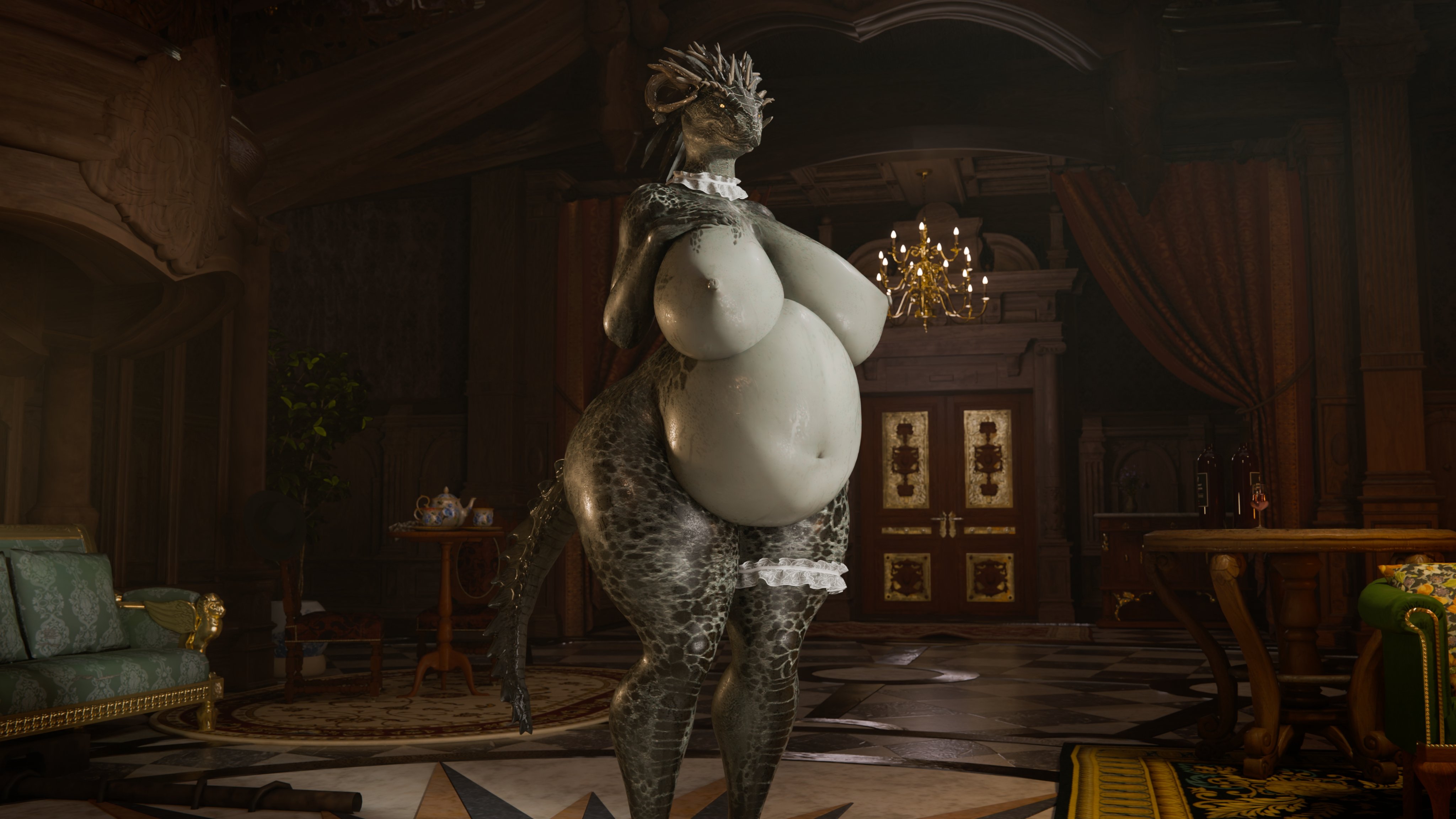 1girls, 2025, 3d, alternate version available, anthro, argonian, argonian female, ass, ass bigger than head, bethesda softworks, big ass, big belly, big breasts, big butt, breasts, breasts bigger than head, bubble butt, curvaceous, curvy, curvy figure, erect nipples, female, female only, guidugalle, guimontag, horns, huge ass, huge breasts, lifts-her-tail, lusty argonian maid, nude, pregnant, pregnant belly, reptile, scalie, skyrim, solo, solo female, sweat, sweaty, sweaty body, sweaty breasts, tail, the elder scrolls, thick thighs, voluptuous, voluptuous female, wide hips, yellow eyes