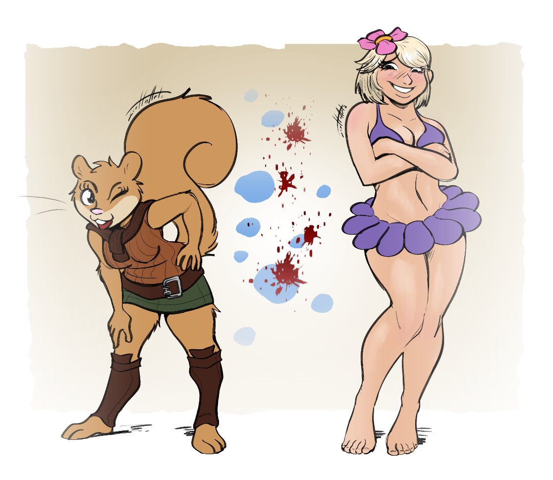 accessory, anthro, arms crossed, ashley graham, ashley graham (brooke elizabeth mathieson), ashley graham (cosplay), barefoot, belly, belt, bikini, biohazard, blushing, breasts, buckteeth, butto, capcom, cleavage, clothes, crossed arms, eyes, feet, female, flower, hips, human, humanized, legs, mammal, nickelodeon, resident evil, resident evil 4, resident evil 4 remake, rodent, safe, sandy cheeks, sandy cheeks (cosplay), sciurid, scottyartz, short skirt, smiling, smiling at viewer, solo, solo female, species swap, spongebob squarepants, squirrel, standing, swimsuit, teeth, thick thighs, thighs, toes, voice actor connection, wide, winking