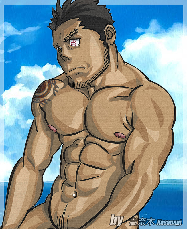 abs free free_(soul_eater) male_only muscle nude solo soul_eater