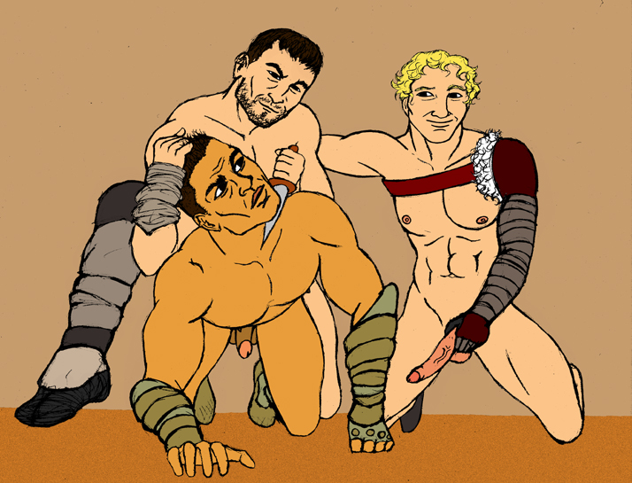 crixus spartacus spartacus:_blood_and_sand tranetrax varro yaoi