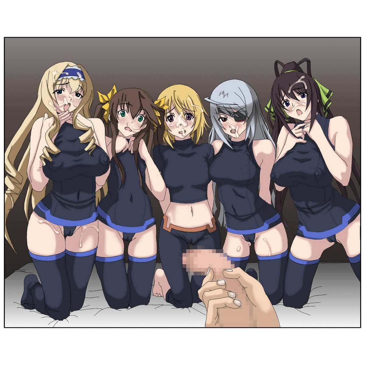 cecilia_alcott censored charlotte_dunois cum fang_lin_yin infinite_stratos laura_bodewig mosaic_censoring shinonono_houki