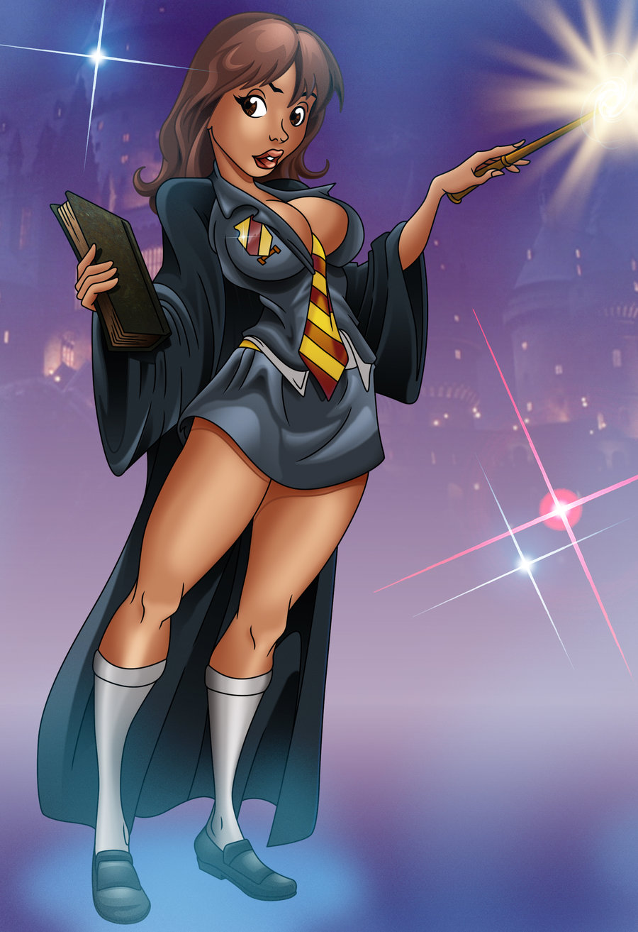 1girls alternate_color alternate_skin_color arm_up arms_up art background between_breasts big_breasts big_eyes bimbo black_shoes book breasts brown_eyes brown_hair cleavage curvy dark-skinned_female dark_skin dominic_marco eyelashes eyes fantasy female female_only footwear front_view full_body gryffindor hair harry_potter hermione_granger hogwarts holding_book holding_object holding_wand holding_weapon human human_only knee_socks knees kneesocks large_breasts legwear lens_flare light_particles lips long_eyelashes long_hair long_sleeves looking_away magic magic_user medium_breasts miniskirt necktie necktie_between_breasts neckwear open_eyes outside parted_lips photo_background ranged_weapon robe school_uniform schoolgirl screencap_background screenshot_background shoes short_skirt side_view skirt sleeves socks solo source_request spread_arms standing striped_neckwear stripes student tan_body teeth tie uniform wand weapon white_knee_socks white_legwear white_socks wide_sleeves witch