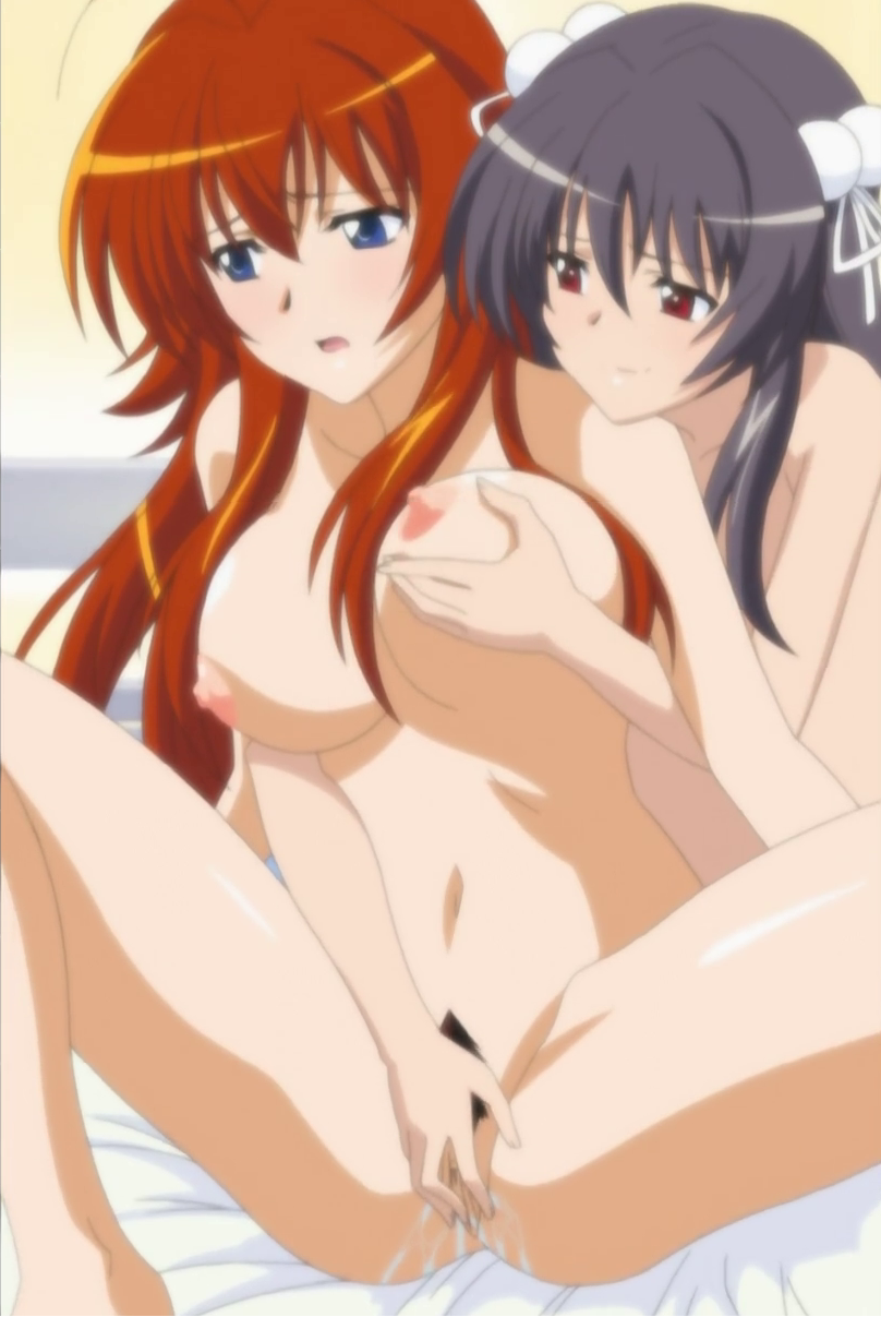 2girls bed blush breast_grab breasts erect_nipples female incest large_breasts masturbation multiple_girls nipples nude pussy pussy_juice screencap screenshot siblings sisters soukan_yuugi_2 souma_misaki souma_yuuna uncensored yuri