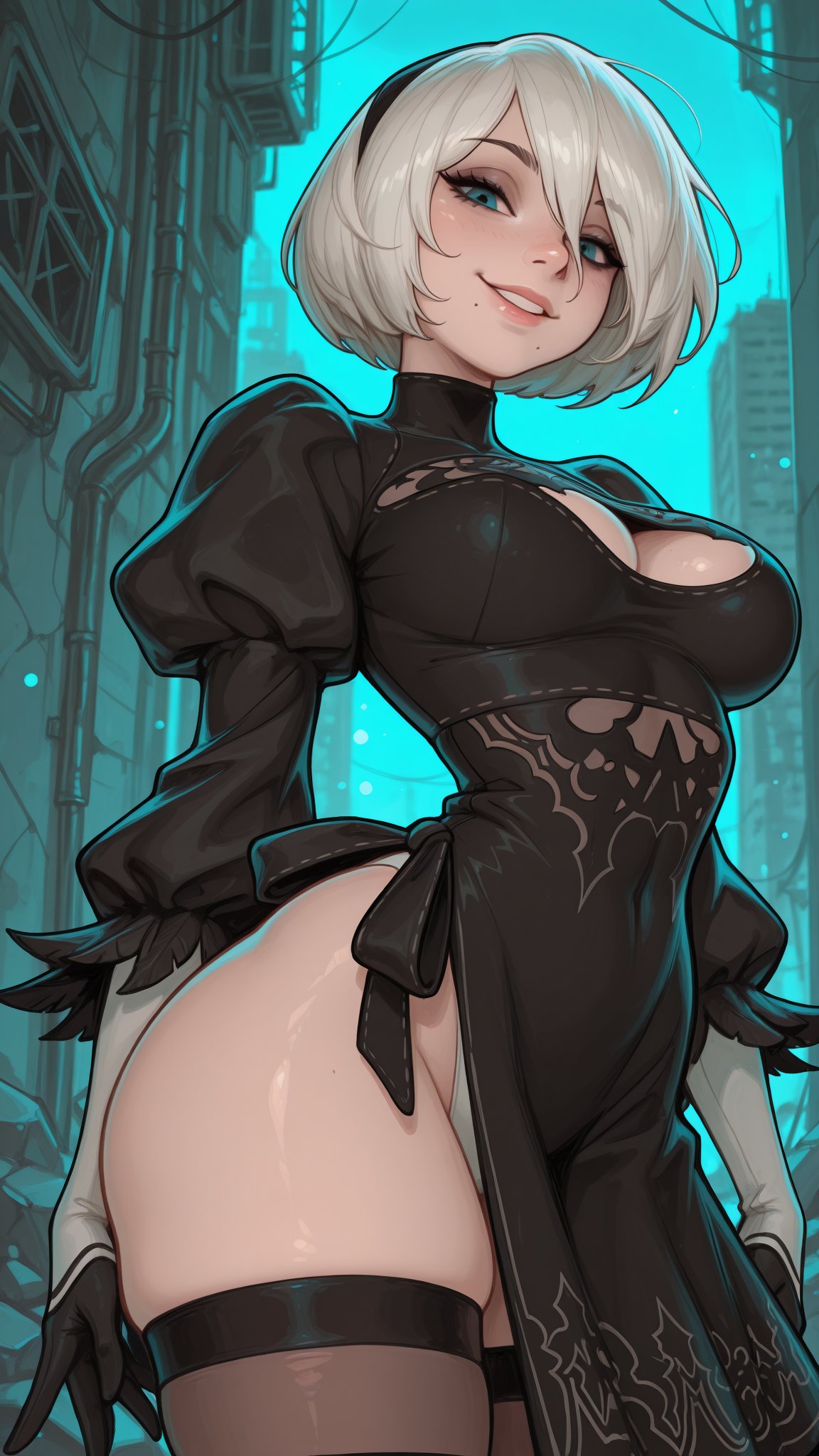 Yorha 2b (Nier: Automata) Rule 34 Image