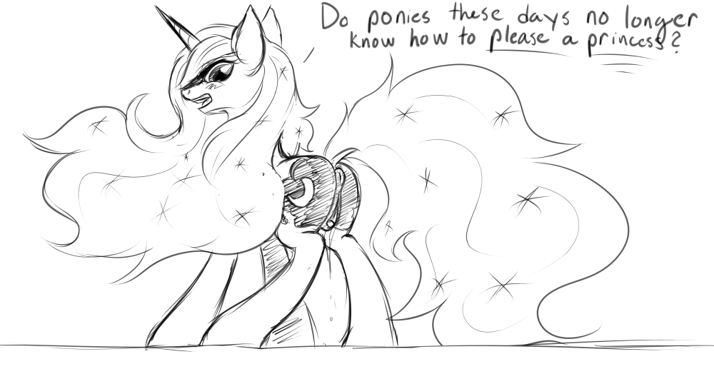 adnarai alicorn ass blush equine female friendship_is_magic hair horn horse my_little_pony princess_luna_(mlp) pussy wings