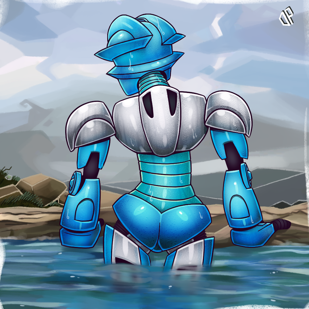 ass bionicle darkpolygon gali gali_(nuva) gali_nuva humanoid lego machine robot water wet