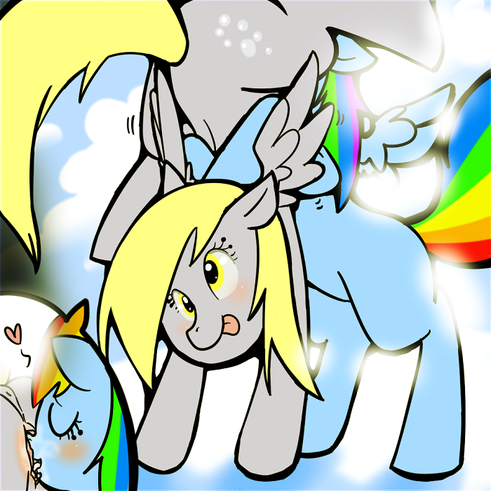 2d derpy_hooves female feral friendship_is_magic inkcookie my_little_pony quadruped rainbow_dash_(mlp) smooth_skin