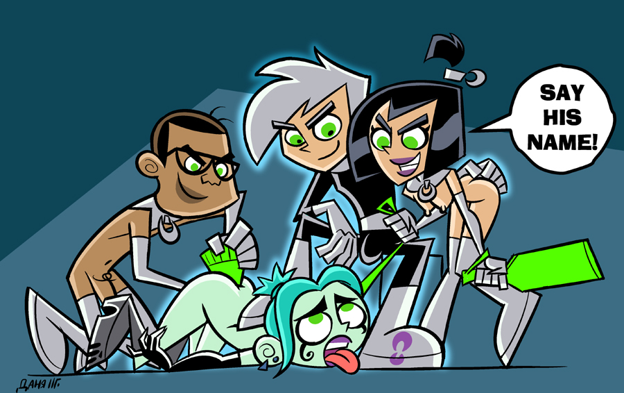 2boys 2girls breasts dahr danny_fenton danny_phantom dark-skinned_male dark_skin ember_mclain female human interracial male sam_manson sex straight straight_hair tucker_foley