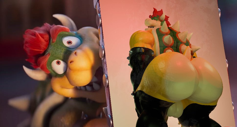 ass, bara, big ass, big butt, bowser, bowser showing his painting, bubble ass, bubble butt, dat ass, dat butt, fat ass, fat butt, furry, gay, huge ass, huge butt, koopa, large ass, large butt, male, male only, male/male, mario (series), round ass, round butt, solo, super mario galaxy (2026 film), thick ass, thick butt, turtle, yaoi, z hado