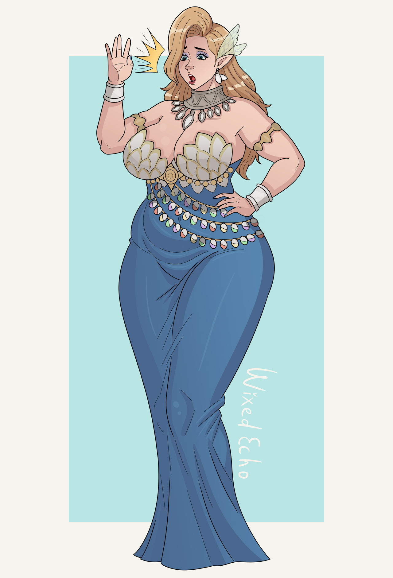 blonde hair, breath of the wild, cotera (great fairy), curvy, fairy, great fairy, great fairy (breath of the wild), tagme, tall female, the legend of zelda, wixedecho