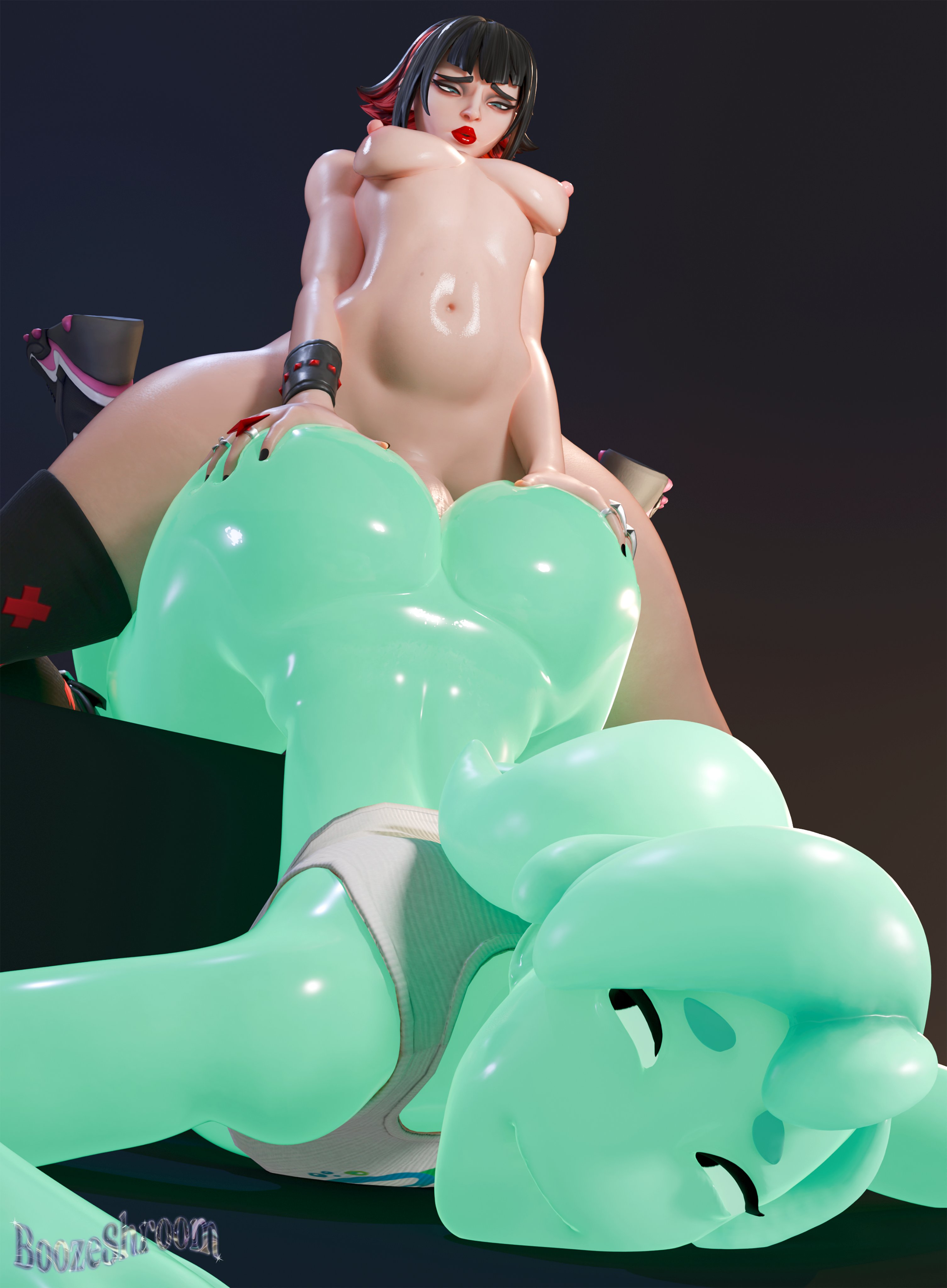 1female, 1futa, 1futa1girl, 1girl1futa, 1girls, 2026, 3d, ambiguous penetration, areola, areolae, ass, ass grab, big ass, big butt, big penis, black nail polish, black nails, blue eyes, boobs, boozeshroom, breasts, butt, colored nails, commission, ella slurp, epic games, eyeshadow, female, female penetrated, fortnite, fortnite: battle royale, futa, futa on female, futanari, glistening, goo creature, grabbing ass, hands on another's ass, hands on ass, intersex, intersex penetrating, intersex penetrating female, intersex/female, interspecies, jewelry, legwear, light skin, light-skinned futa, lipstick, looking at another, looking back, looking down, looking pleasured, makeup, morgan myst (fortnite), nail polish, nipples, painted nails, penetration, penis, red lipstick, ring (jewelry), sex, shaved crotch, short hair, simple background, tagme, thick thighs, thighs, tits, two-tone hair
