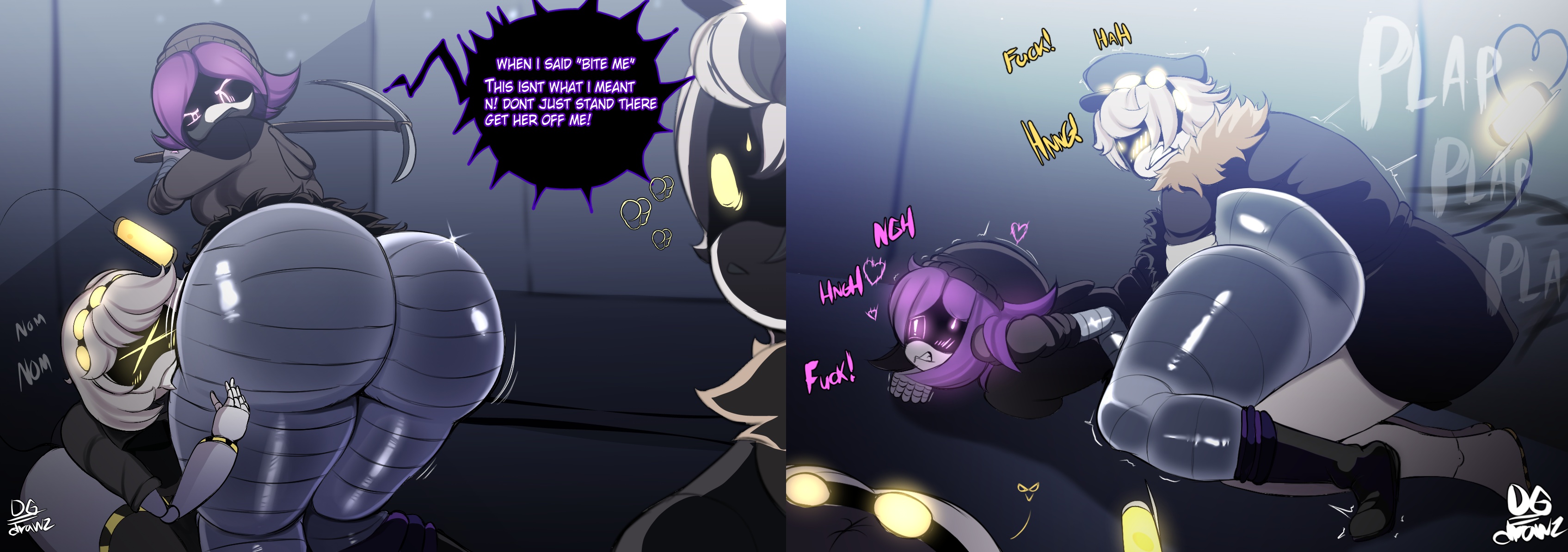 1boy, 1girls, 2d, ass, ass bigger than head, ass focus, big ass, casual nudity, clothed, couple, dgdrawz, female, fucking good and hard, glitch productions, huge ass, humanoid, humanoid female, humanoid male, hyper ass, intercourse, male, murder drones, n (murder drones), no underwear, penetration, revealing clothes, robot, robot boy, robot girl, robot humanoid, screen face, serial designation n, sex, straight, teasing, underass, uzi (murder drones), v (murder drones)