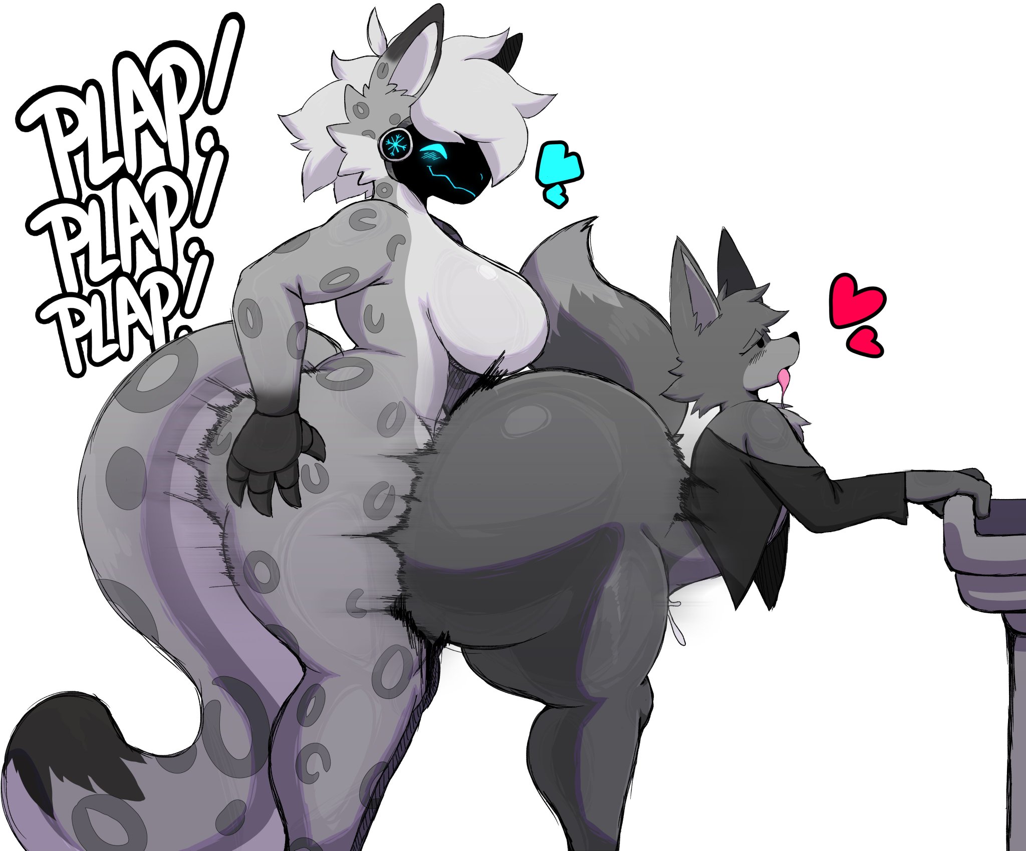 1futa, anthro, ass, ass focus, backsack, balls, ballsack, bent over, big ass, bubble butt, cleavage, feladrine, femboy, furry, furry only, futanari, huge ass, intersex, looking back, me, penis, rear view, tag, tagme, thick thighs, wide hips