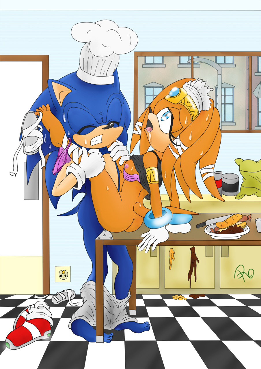 2d anthro ass beige_skin blue_fur blue_hair bottomless bracelet breasts closed_eyes clothing color ears echidna exposed_breasts eyes female food fur furry furry_ass furry_ears furry_tail glove hair hedgehog indoors interspecies kitchen knife male mobian mobian_(species) mobian_echidna mouth open_eyes open_mouth orange_fur orange_hair pointy_ears raianonzika sega sex shoe side_view skin sonic_(series) sonic_adventure sonic_the_hedgehog sonic_the_hedgehog_(series) straight table tail tiara tikal_the_echidna topless vaginal_penetration