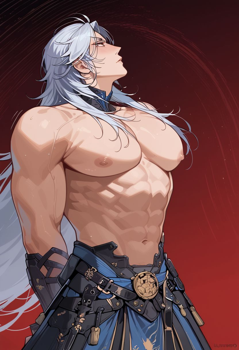 1boy 1male abs ai_generated calcharo_(wuthering_waves) hypet male_abs male_only muscular muscular_male pecs standing tagme tagme_(character) video_game_character video_games wuthering_waves