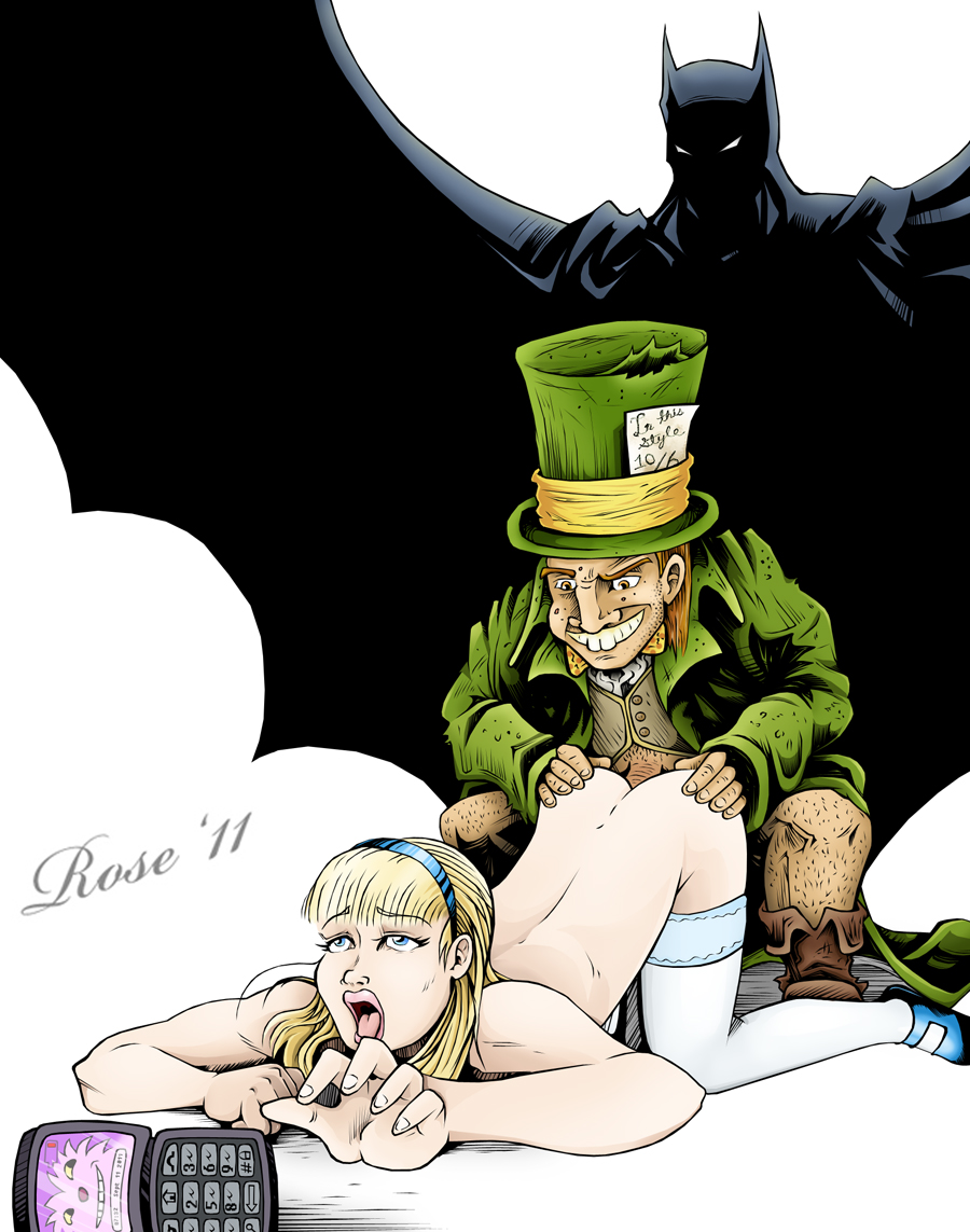 alice_in_wonderland alice_liddell anal_sex ass batman batman_(series) crossover dc dc_comics female human jervis_tetch mad_hatter mad_hatter_(dc) male rape rosenrot sex stephanie_brown straight tagme