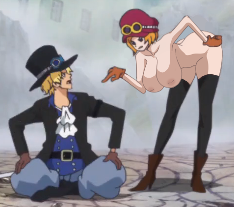 big_ass big_breasts edit female hanging_breasts inverted_nipples koala_(one_piece) male mr.russo one_piece sabo_(one_piece)