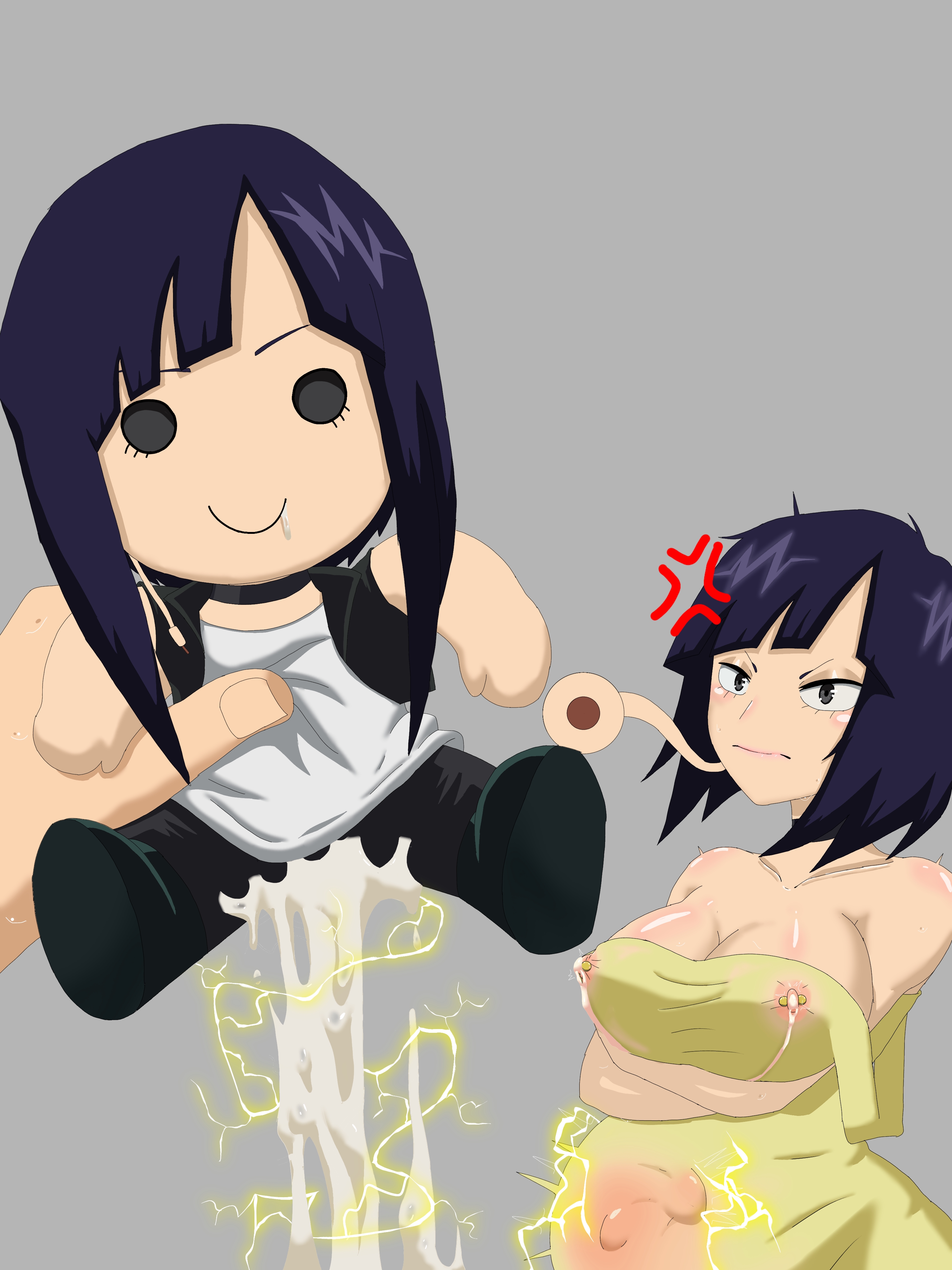 belly, big belly, big boob, big boobs, big breasts, big thighs, boku no hero academia, boob, boobs, breast milk, breast milk on breasts, breast milk squirt, breast milking, breasts, breasts milk, clothing, denki kaminari, ejaculation, electric, electric shock, electricity, electrostimulation, grey eyes, hero, hetero, jiro kyoka, jirou kyouka, kaminari denki, kyoka jiro, kyouka jirou, lactating, lactation, milk, milking, my hero academia, nipple piercing, nipples, nipples out, nipples visible, ograniczony, one girl, one man, outfit, pierced nipples, piercing, pregnant, pregnant belly, pregnant female, purple hair, red belly, sex, sex toy, sextoy, sexy, sperm, sperm cell, stomach bulge, stomach deformation, tomboy, toy, visible breasts, visible nipples, visible stomach
