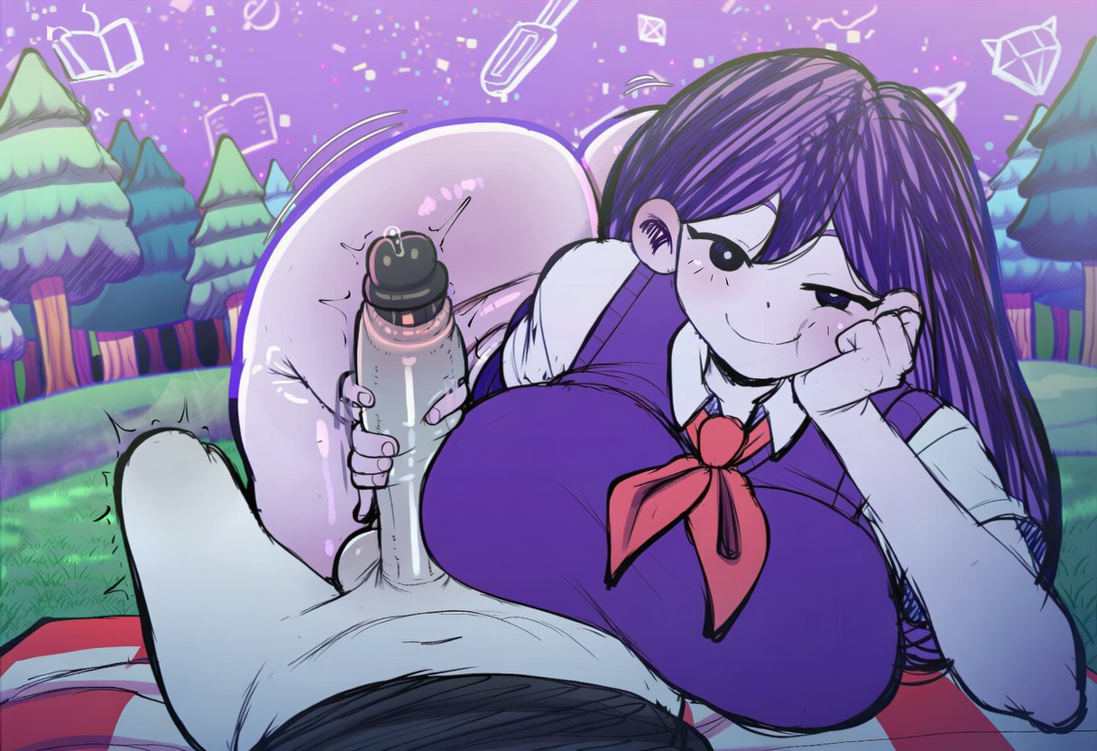 1boy, 1girls, ai generated, bottom heavy, bottomless, breast press, brother and sister, cock, handjob, huge cock, incest, large ass, looking at viewer, mari (headspace) (omori), mari (omori), massive ass, massive breasts, monochromatic skin, novelai, older female, older sister, omori, omori (character), school uniform, sex, siblings, smug, smug face, stroking penis