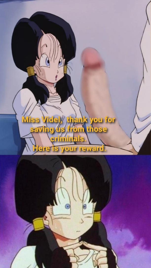 about to have sex, ai generated, argen123, blue eyes, canonical scene, cheating, color, dragon ball z, in public, incoming sex, original art, retro artstyle, videl, videl (long hair), videl (majin buu saga)