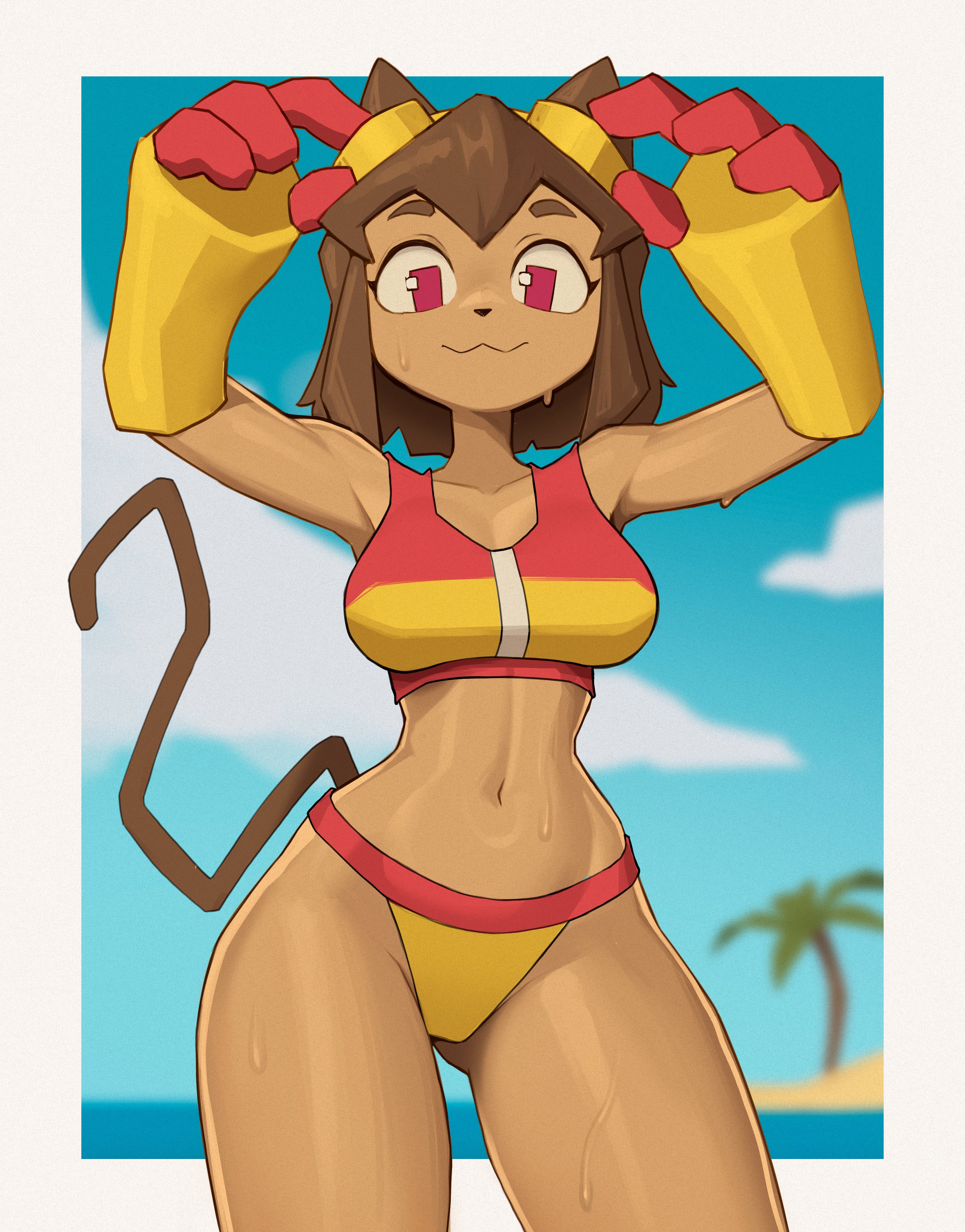 1girls, anthro, ass, big breasts, breasts, danyj, female, female focus, female only, gameoverse, glitch productions, huge ass, huge breasts, kit (gameoverse), large ass, large breasts, solo, thick thighs, thighs, wide hips