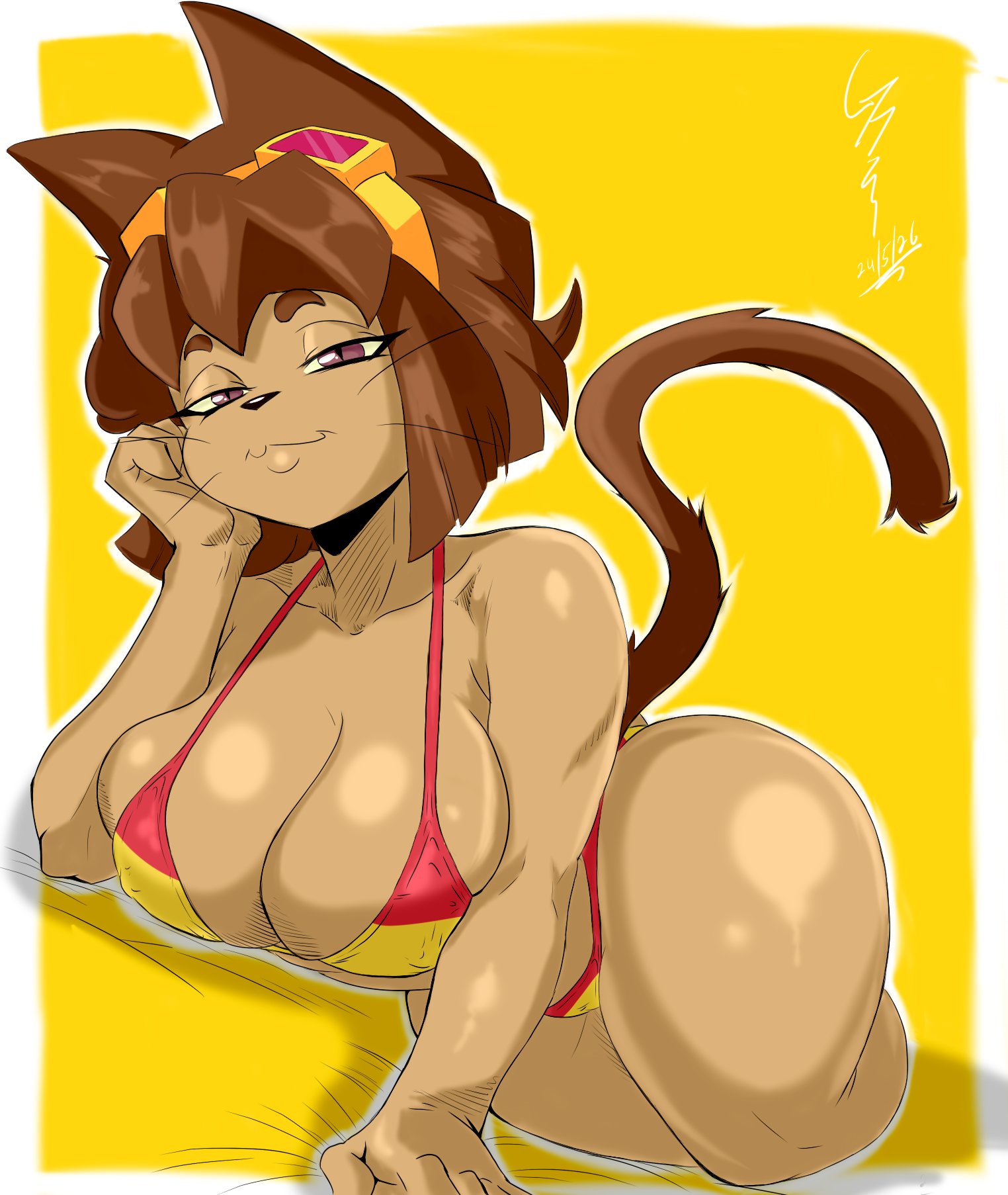 1girls, anthro, ass, big breasts, breasts, female, female focus, female only, gameoverse, ghostinhood, glitch productions, huge ass, huge breasts, kit (gameoverse), large ass, large breasts, solo, thick thighs, thighs, wide hips