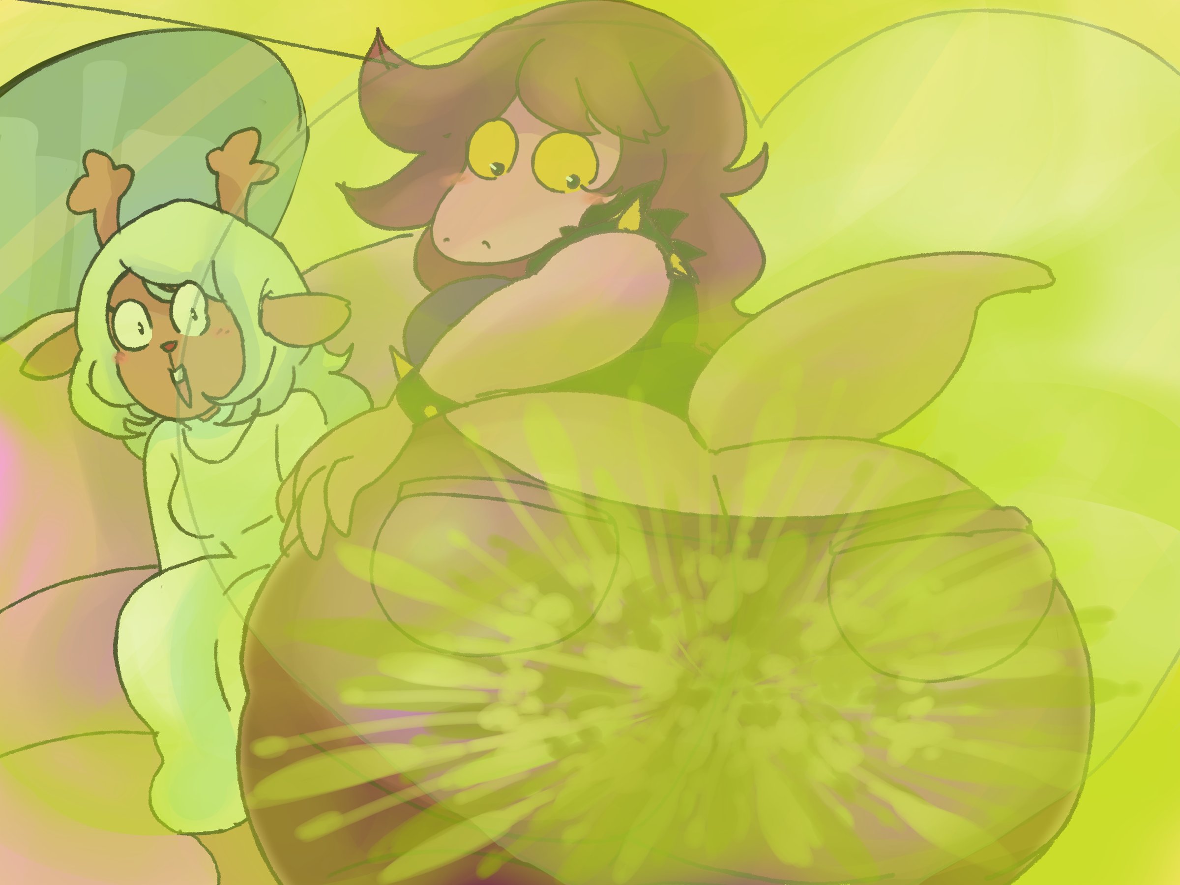 2d, 2girls, alternate version at source, alternate version available, ass, ass focus, big ass, blush, blushing, clothing, deer, deltarune, denim, detailed background, dinosaur, dinosaur girl, fart, fart cloud, fart fetish, farting, farting at viewer, fat ass, fat thighs, female, female farting, female only, fully clothed, furry, furry female, furry only, green fart cloud, hair, hand on ass, highres, huge ass, huge fart, huge thighs, jeans, kirbyoblue1, long hair, looking back, looking back at ass, monster, monster girl, no genitals, no sex, noelle holiday, nonhuman, pants, purple body, scalie, scalie female, short tail, susie (deltarune), tail, thick thighs, thighs, twitter link, undertale (series)