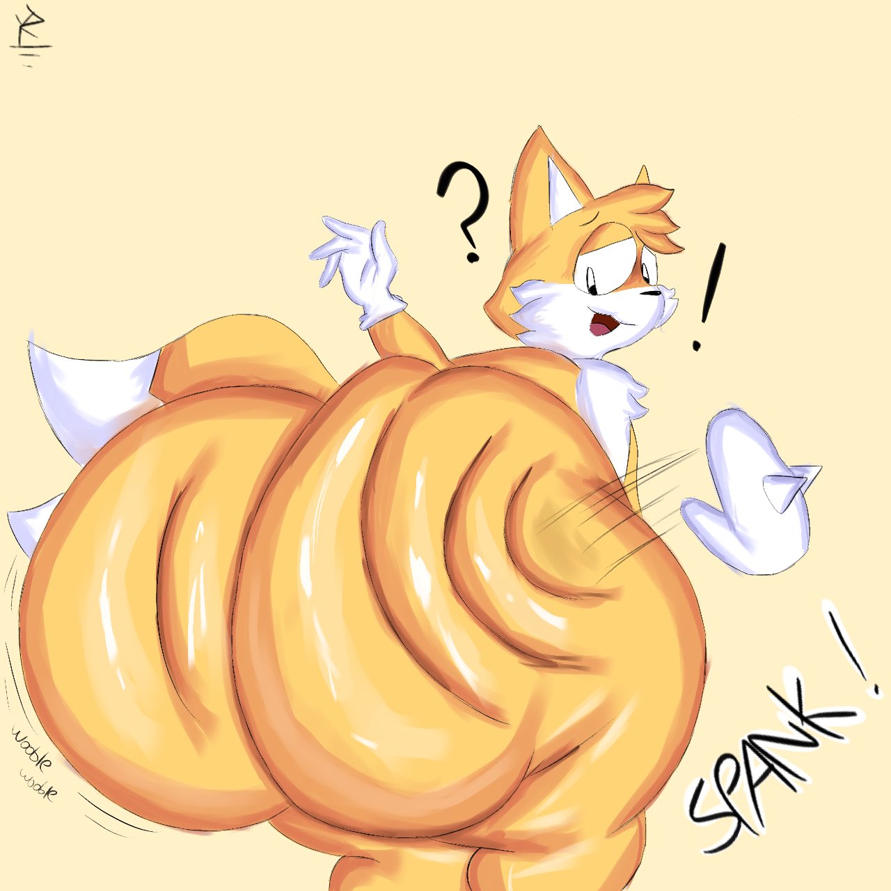 ! 1boy ? anthro ass big_ass bubble_butt canine canine_humanoid disembodied_hand exclamation_point femboy fox furry hips huge_ass hyper hyper_ass large_ass looking_back male male_focus male_only nude nude_male question_mark sega slapping_ass slapping_butt smacking_ass sonic_(series) sonic_the_hedgehog_(series) spanking spanking_ass tails_the_fox thick_thighs thighs vixen white_fure wide_hips yellow_fur yoshuacomoyoshu