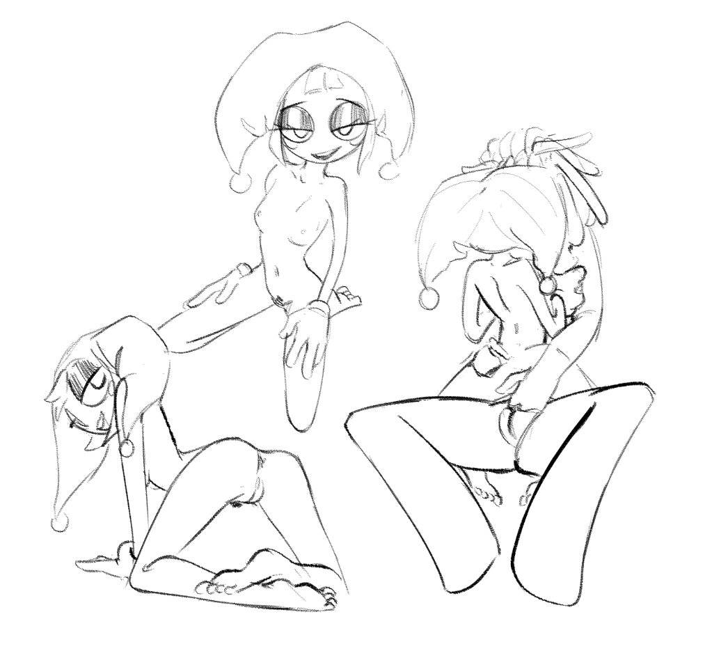 2girls, black and white, completely nude female, glitch productions, gooseworx, jesterdoll, lesbian kiss, lesbian sex, pomni, pomni (tadc), pomni (the amazing digital circus), ragatha, ragatha (tadc), ragatha (the amazing digital circus), sketch, tagme, tagme (artist), tagme (source), the amazing digital circus, yuri