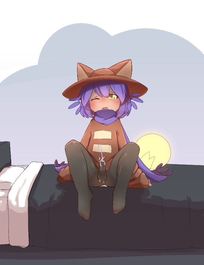 1boy, clothed male, cum, femboy, hands-free, hands-free ejaculation, niko (oneshot), oneshot, tagme, yuia