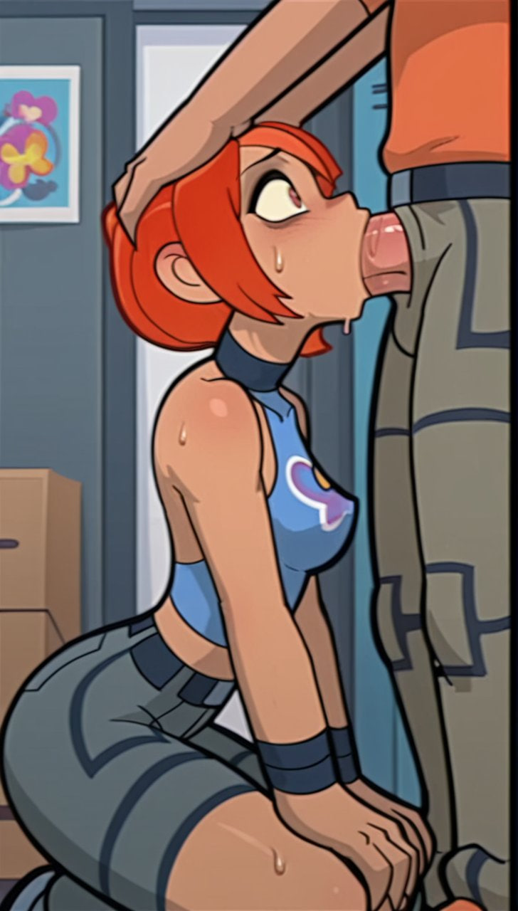 ai_generated butterfly_(planetronika) deepthroat fellatio grabbing_head irrumatio kneeling on_knees planetronika wide_eyed wide_open_eyes